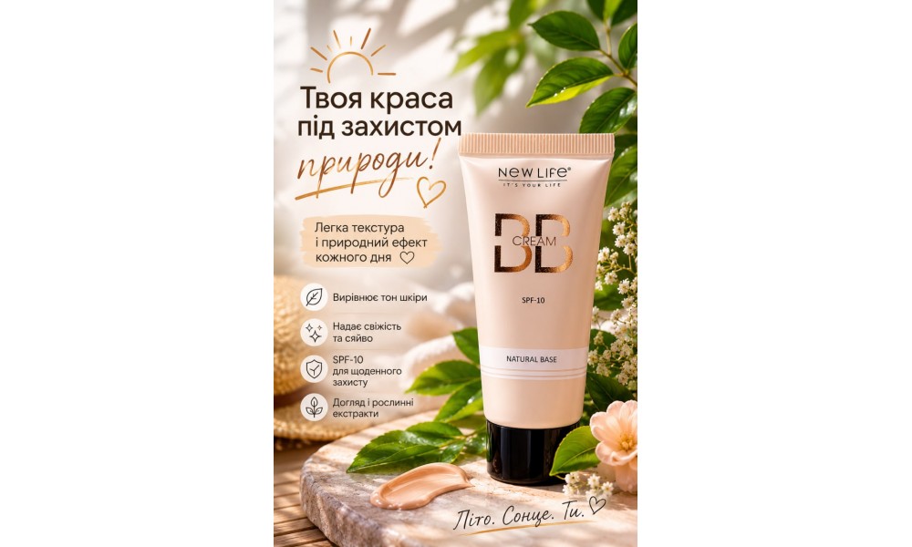 BB-крем NEW LIFE: красота, уход и естественный вид кожи летом