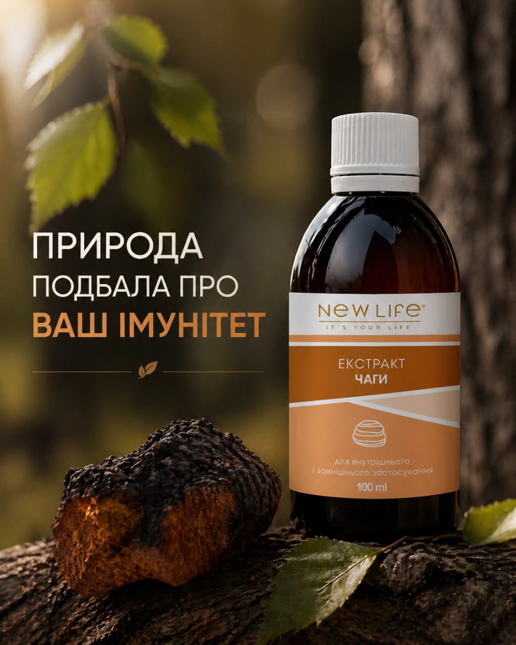 Чага для иммунитета экстракт чаги New Life польза для организма