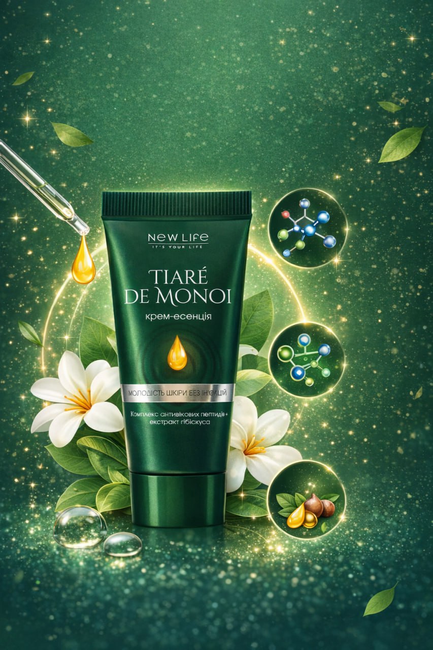 Крем с пептидами для лица TIARÉ DE MONOI NEW LIFE для anti-age ухода